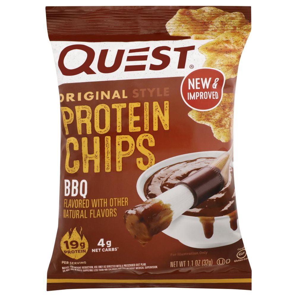 QUEST: Protein Chips Baked Never Fried BBQ Flavor Gluten-Free, 1.13 oz