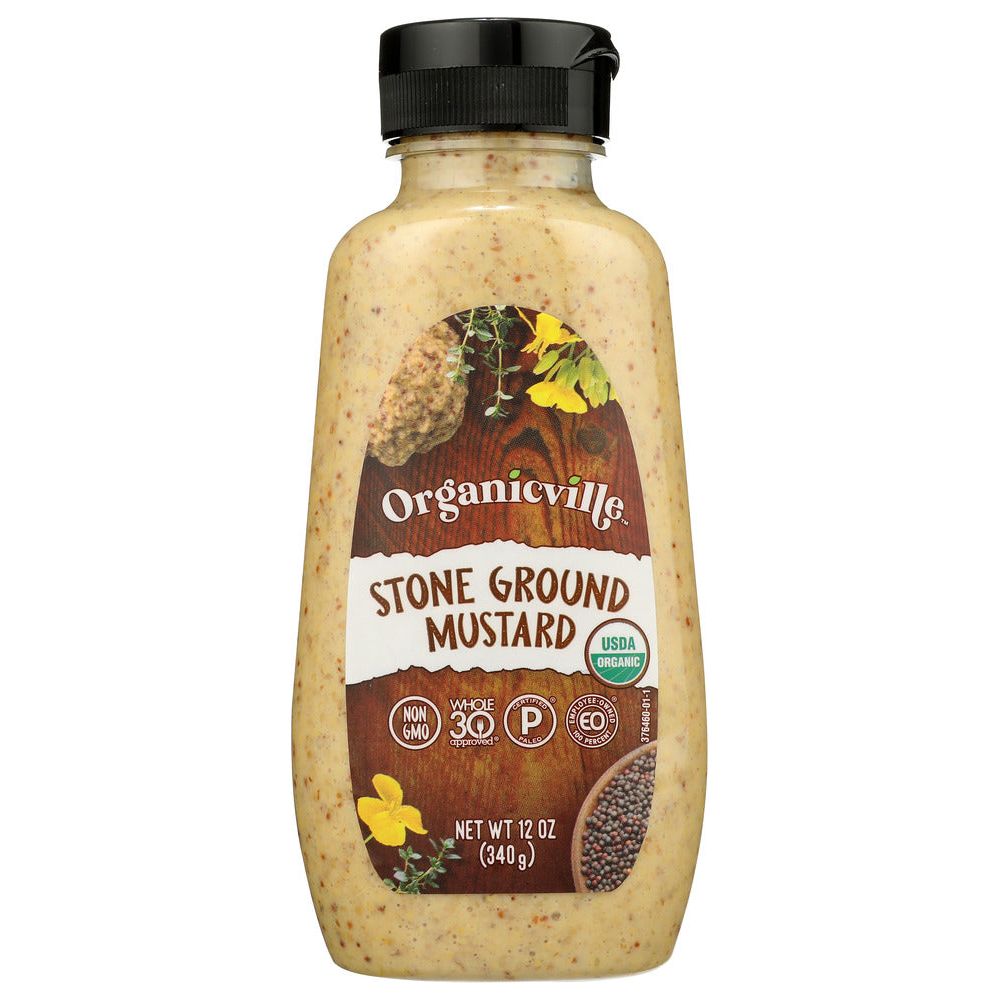 ORGANICVILLE: Mustard Stone Grnd Org, 12 oz