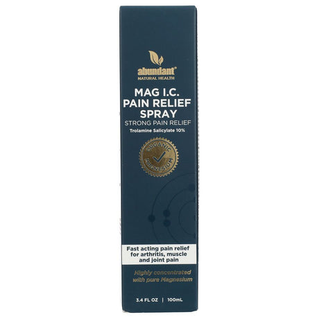 ABUNDANT NATURAL HEALTH: MAG IC Spray Strong Pain Relief, 3.4 fo - #tag1# - #tag2#