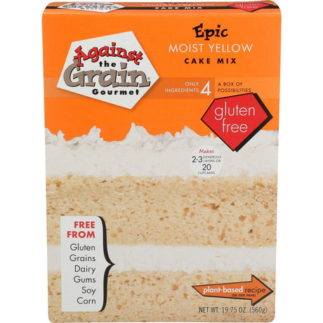 AGAINST THE GRAIN: Epic Moist Yellow Cake Mix, 19.75 oz - #tag1# - #tag2#