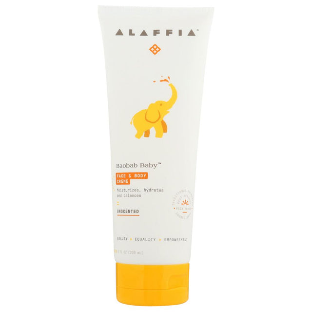 ALAFFIA: Baobab Baby Face Body Creme Unscented, 8 fo - #tag1# - #tag2#