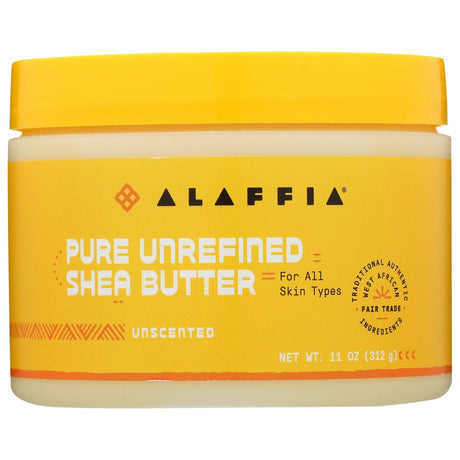 ALAFFIA: Pure Unrefined Shea Butter Unscented, 11 oz - #tag1# - #tag2#
