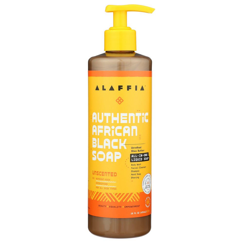 ALAFFIA: Soap Auth Blck Unscented, 16 fo - #tag1# - #tag2#
