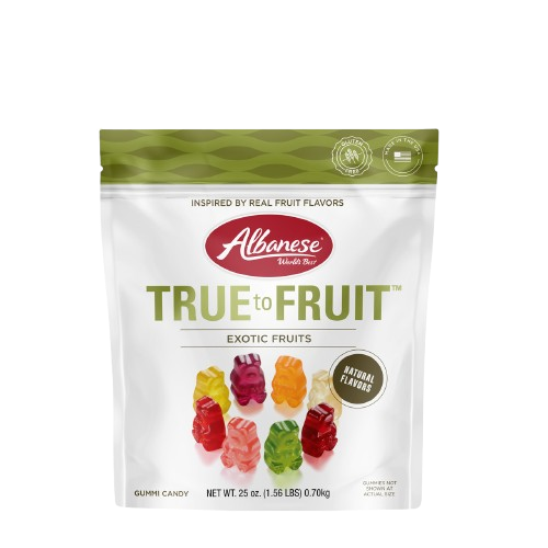 ALBANESE: True To Fruit Exotic Fruits Gummi Candy, 25 oz - #tag1# - #tag2#