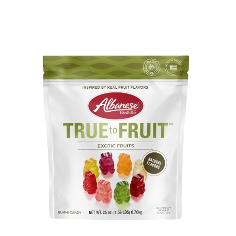 ALBANESE: True To Fruit Exotic Fruits Gummi Candy, 25 oz - #tag1# - #tag2#