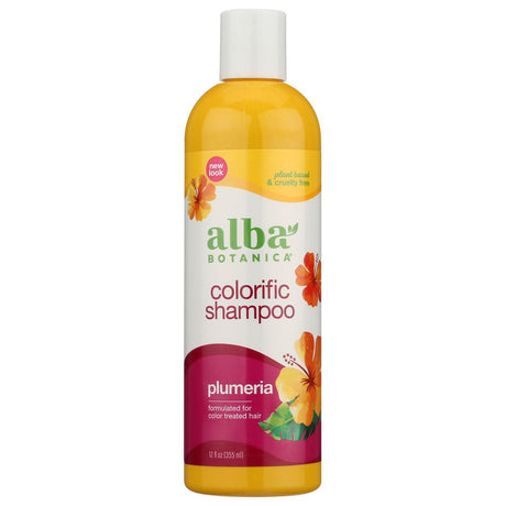 ALBA BOTANICA: Hawaiian Shampoo Colorific Plumeria, 12 oz - #tag1# - #tag2#