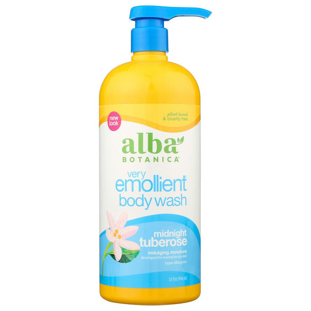 ALBA BOTANICA: Natural Very Emollient Bath & Shower Gel Midnight Tuberose, 32 oz - #tag1# - #tag2#