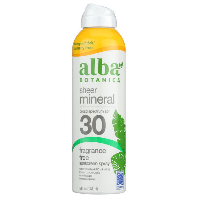 ALBA BOTANICA: Sensitive Mineral Sunscreen SPF 33, 6 oz - #tag1# - #tag2#