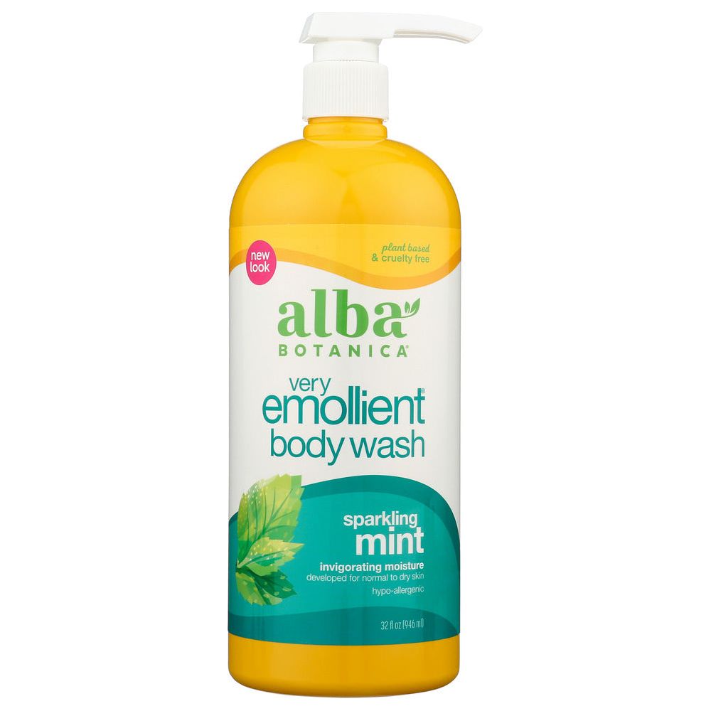 ALBA BOTANICA: Very Emollient Bath & Shower Gel Sparkling Mint, 32 oz - #tag1# - #tag2#