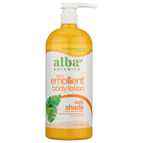 ALBA BOTANICA: Very Emollient Body Lotion Daily Shade SPF 15, 32 oz - #tag1# - #tag2#
