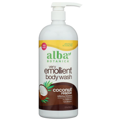 ALBA BOTANICA: Very Emollient Body Wash Coconut Rescue, 32 fo - #tag1# - #tag2#