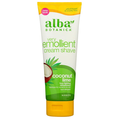 ALBA BOTANICA: Very Emollient Cream Shave Coconut Lime, 8 oz - #tag1# - #tag2#