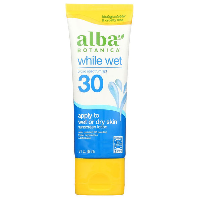 ALBA BOTANICA: While Wet Spf 40 Sunscreen Lotion, 3 fo - #tag1# - #tag2#