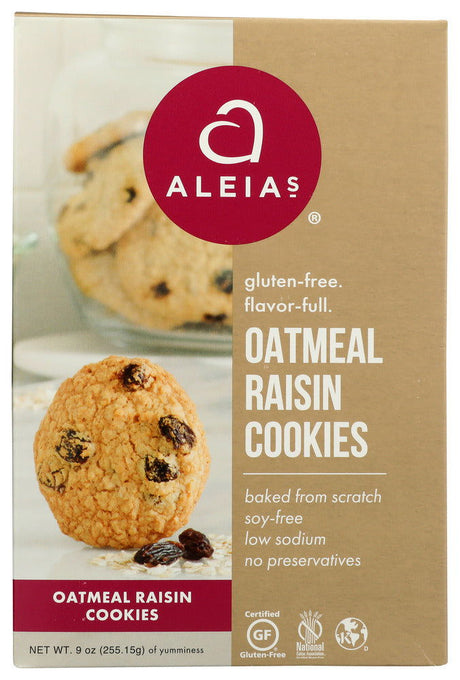 ALEIAS: Gluten Free Oatmeal Raisin Cookies, 9 oz - #tag1# - #tag2#