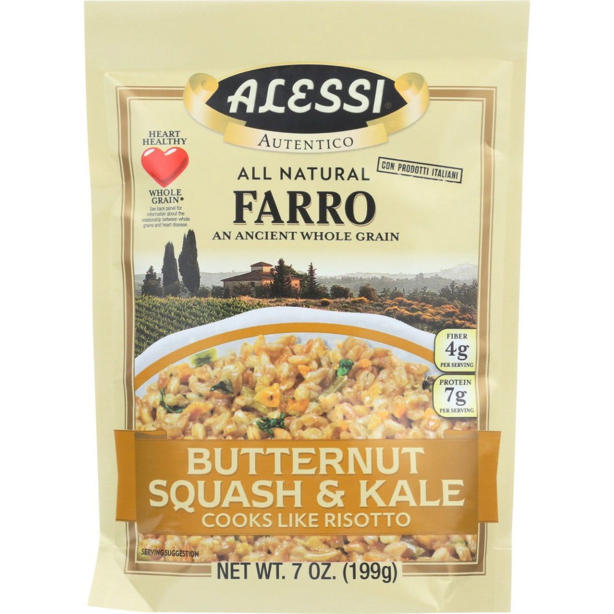 ALESSI: Butternut Squash and Kale Farro, 7 oz - Sunshine Co Op. - #tag1#