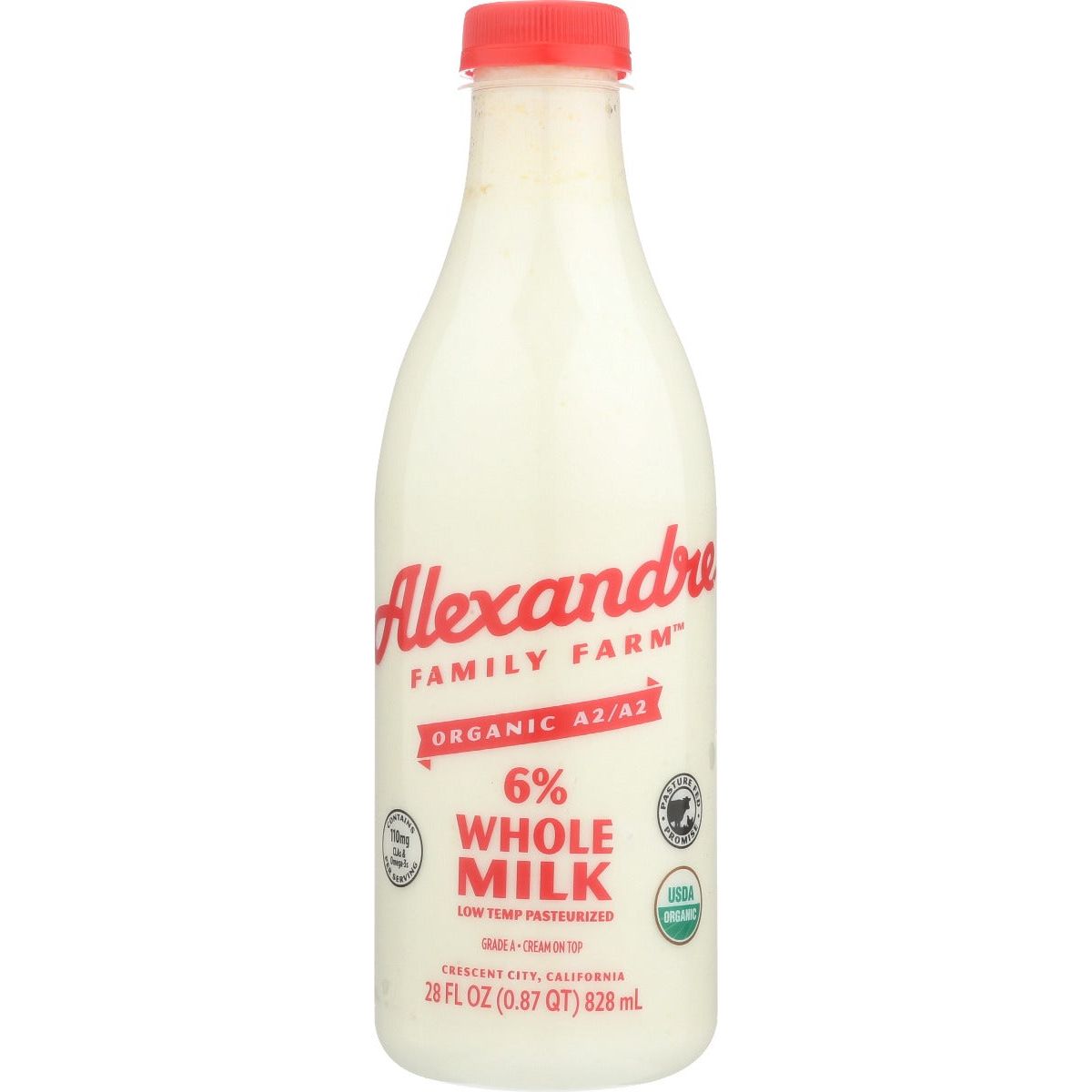 ALEXANDRE FAMILY FARM: Organic A2A2 Cream Top Whole Milk, 28 fo - #tag1# - #tag2#