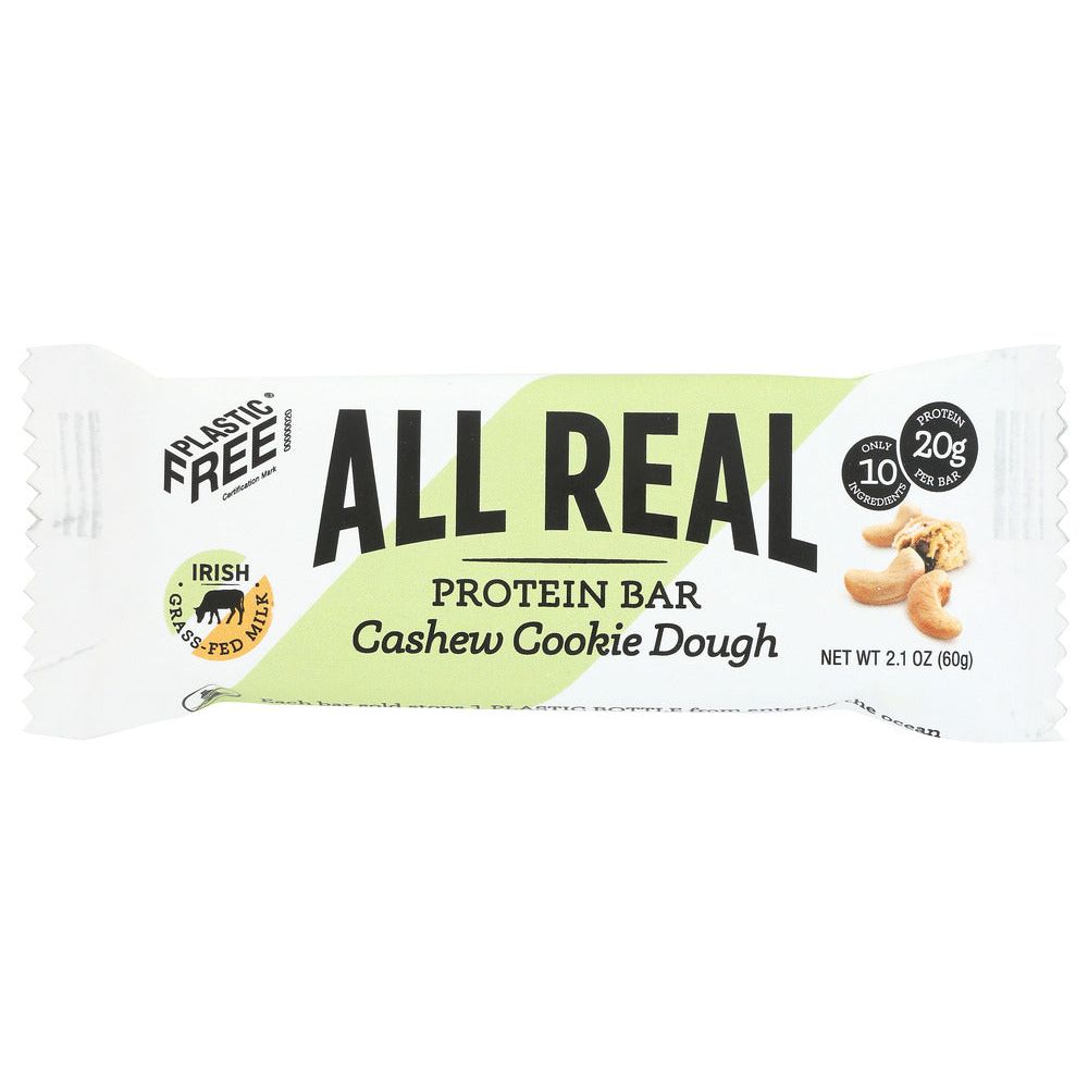 ALL REAL NUTRITION: Cashew Cookie Dough Protein Bar, 2.1 oz - #tag1# - #tag2#