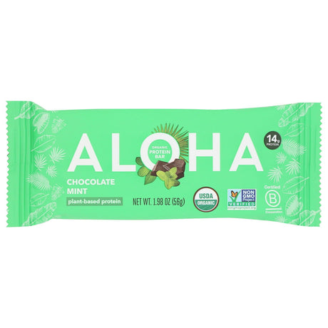 ALOHA: Chocolate Mint Protein Bar, 1.98 oz - Sunshine Co Op. - #tag1#