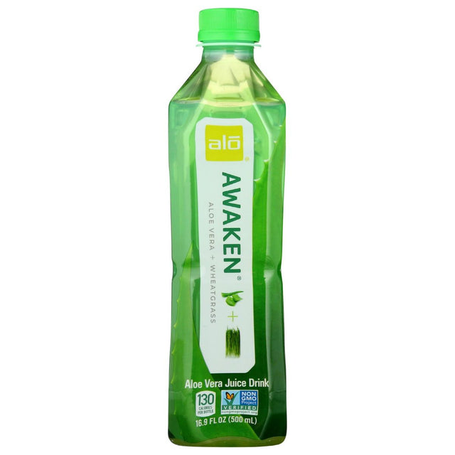 ALO: Awaken Wheatgrass Real Aloe Vera Drink, 16.9 oz - #tag1# - #tag2#