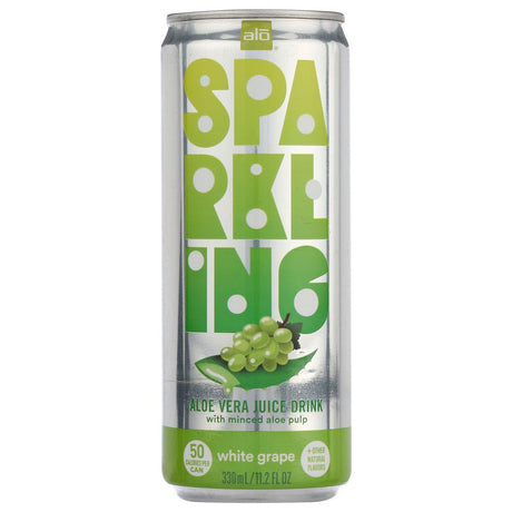 ALO: Sparkling White Grape Aloe Vera Juice, 11.2 fo - #tag1# - #tag2#