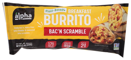 ALPHA FOODS: Bacn Scramble Burrito, 5.5 oz - #tag1# - #tag2#