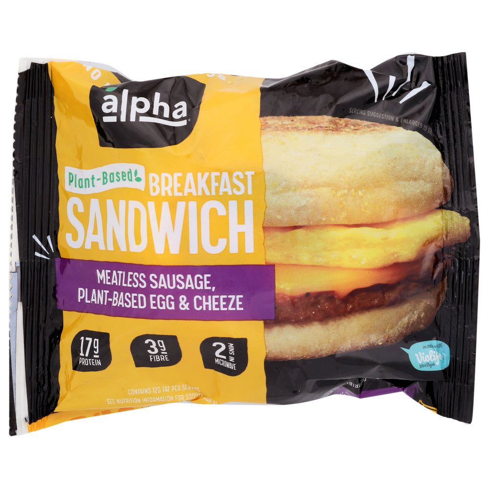 ALPHA FOODS: Meatless Sausage Breakfast Sandwich, 5.5 oz - #tag1# - #tag2#