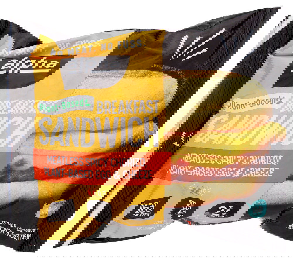 ALPHA FOODS: Meatless Spicy Chorizo Breakfast Sandwich, 5.5 oz - #tag1# - #tag2#