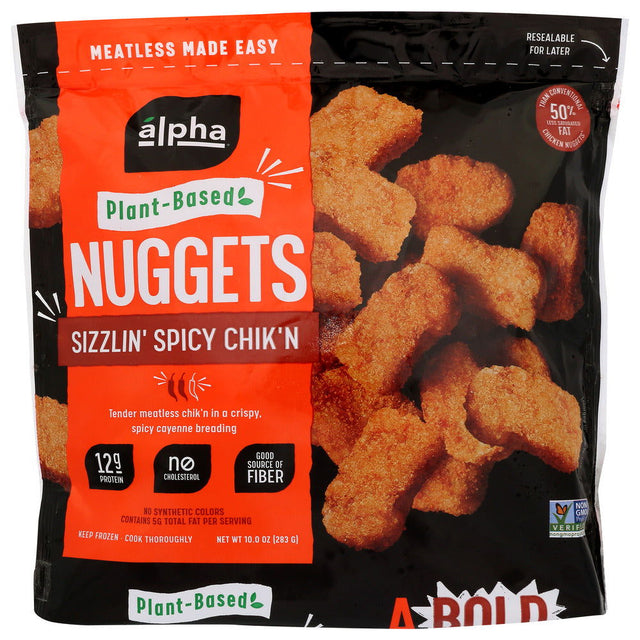 ALPHA FOODS: Sizzlin Spicy Chik'n Nuggets, 10 oz - #tag1# - #tag2#