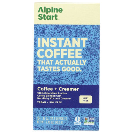 ALPINE START: Instant Coffee With Coconut Creamer, 3.72 oz - #tag1# - #tag2#
