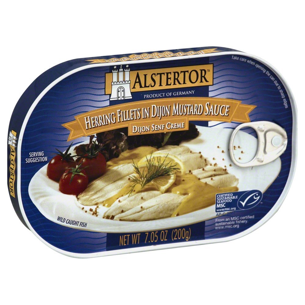 ALSTERTOR: Herring Fillets in Dijon Mustard Sauce, 7.05 oz - #tag1# - #tag2#