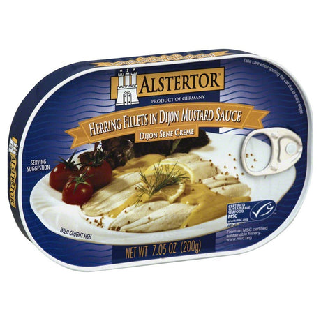ALSTERTOR: Herring Fillets in Dijon Mustard Sauce, 7.05 oz - #tag1# - #tag2#