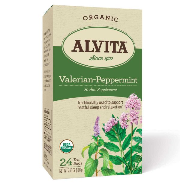 ALVITA: Tea Hrbl Valerian Ppprmnt Org, 24 bg - #tag1# - #tag2#