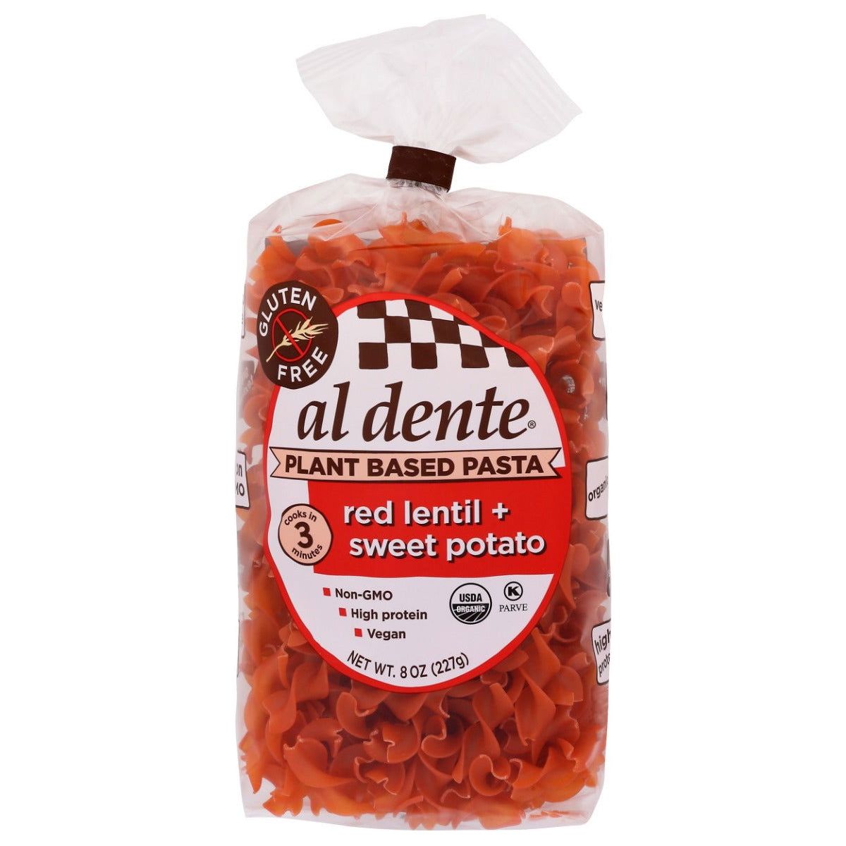 AL DENTE: Red Lentil Sweet Potato Pasta, 8 oz - Sunshine Co Op. - #tag1#