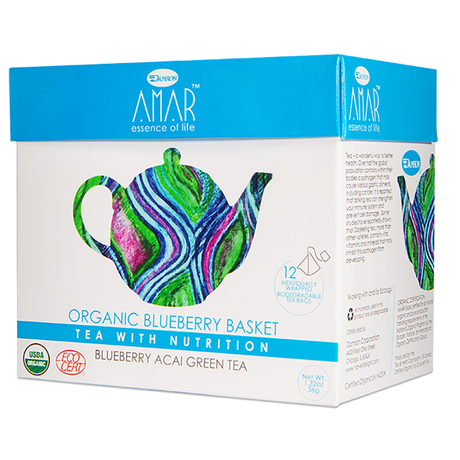 AMAR ESSENCE OF LIFE TEA WITH NUTRITION: Tea Bluebrry Acai, 1.32 oz - #tag1# - #tag2#
