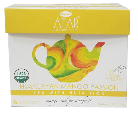 AMAR ESSENCE OF LIFE TEA WITH NUTRITION: Tea Green Mango, 1.32 oz - #tag1# - #tag2#