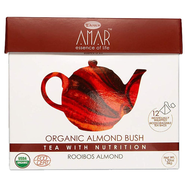 AMAR ESSENCE OF LIFE TEA WITH NUTRITION: Tea Rooibos Almond, 1.32 oz - #tag1# - #tag2#