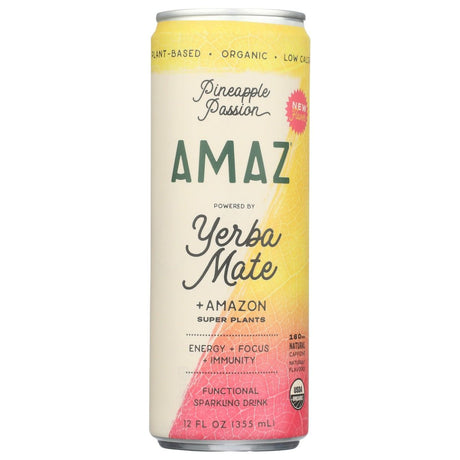 AMAZ: Yerba Mate Pineapple Passion Functional Drink, 12 fo - #tag1# - #tag2#