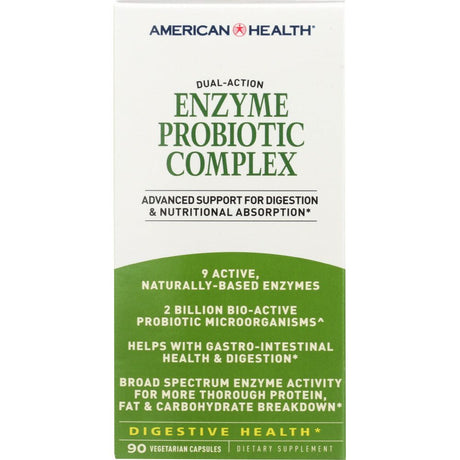 AMERICAN HEALTH: Enzyme Probiotic Complex, 90 Veggie Caps - #tag1# - #tag2#