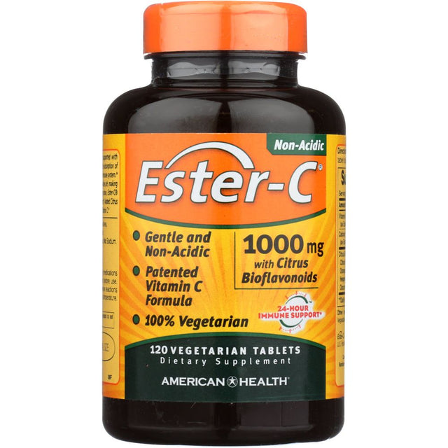 AMERICAN HEALTH: Ester-C with Citrus Bioflavonoids 1000 mg,  120 Vegetarian Tablets - #tag1# - #tag2#