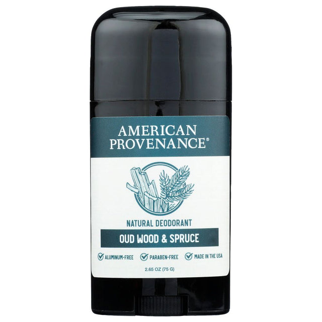 AMERICAN PROVENANCE: Oud Wood and Spruce Deodorant, 2.65 oz - #tag1# - #tag2#