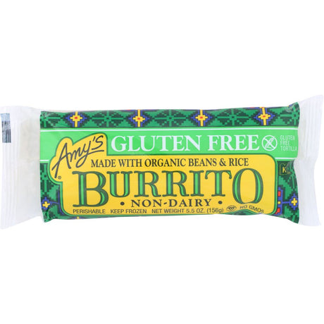AMYS: Bean & Rice Gluten Free Non-Dairy Burrito, 5.5 oz - #tag1# - #tag2#