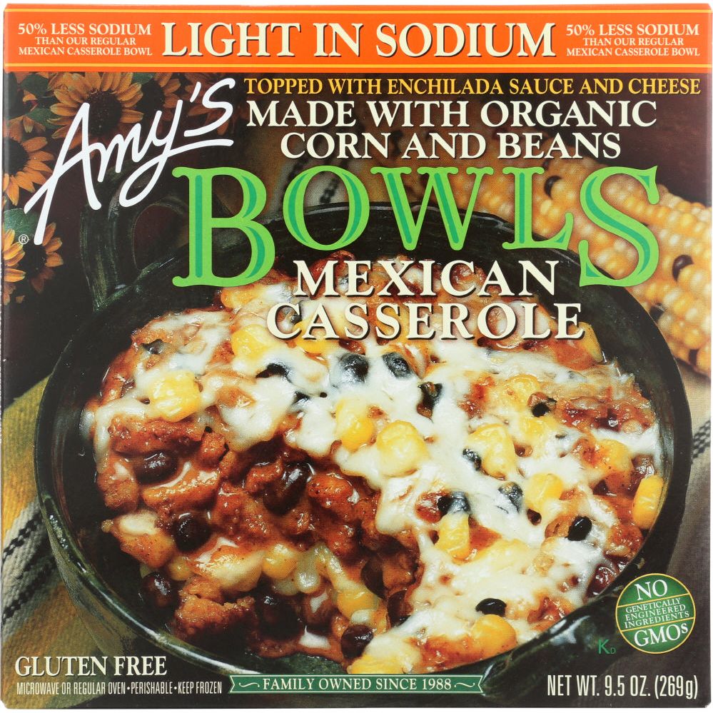 AMYS: Light in Sodium Mexican Casserole Bowls, 9.50 oz - #tag1# - #tag2#