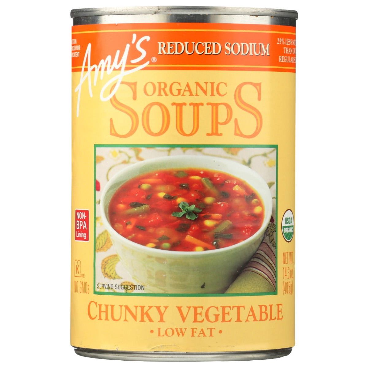 AMYS: Organic Chunky Vegetable Soup Reduced Sodium, 14.3 oz - Sunshine Co Op. - #tag1# - #tag2# - #tag3# - #tag4#