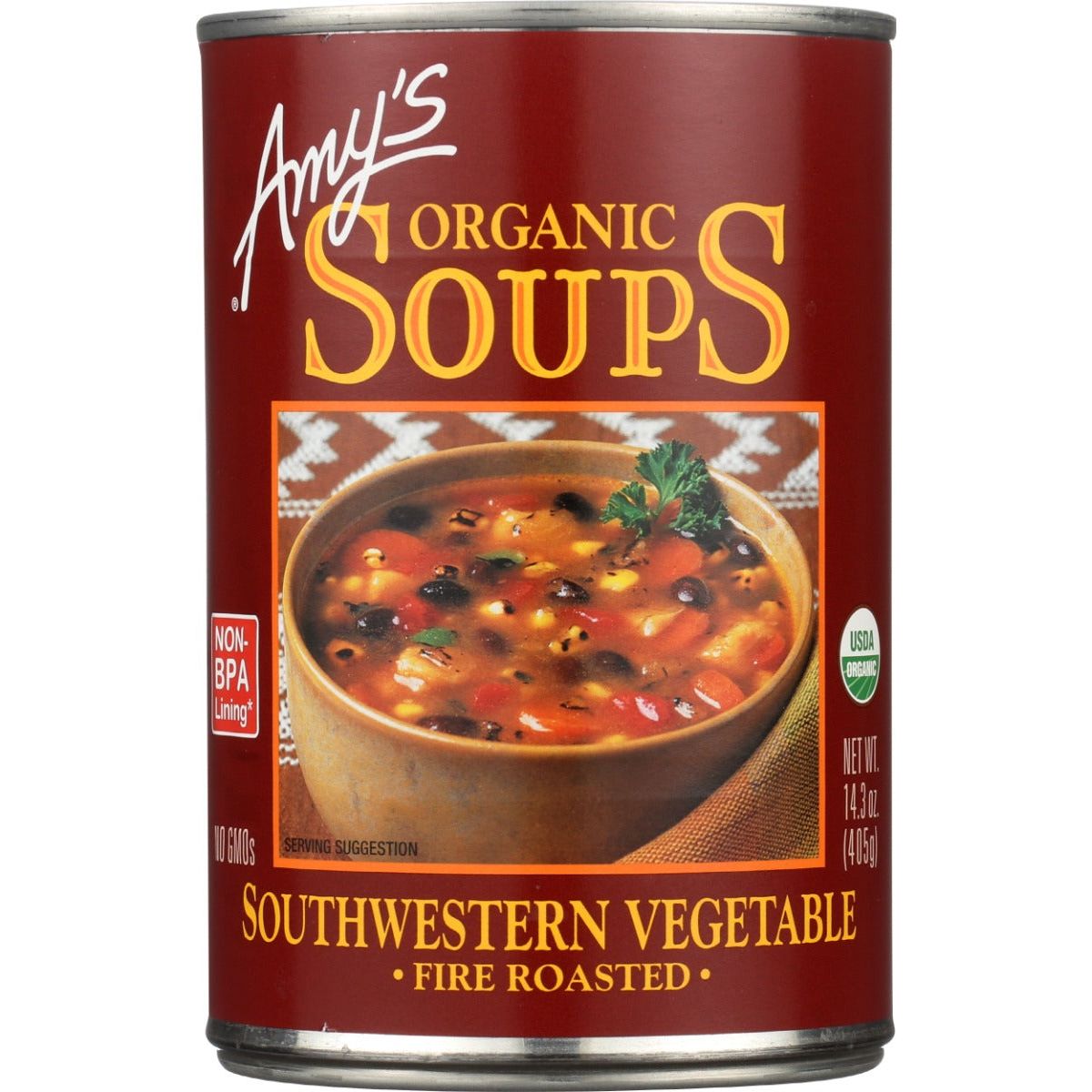 AMYS: Organic Fire Roasted Southwestern Vegetable Soup, 14.3 oz - #tag1# - #tag2#