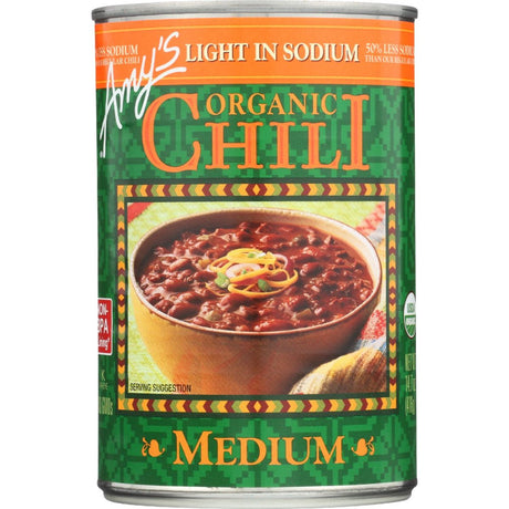 AMYS: Organic Medium Chili Light In Sodium, 14.7 oz - #tag1# - #tag2#