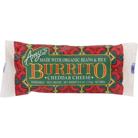 AMY'S: Beans & Rice Cheddar Cheese Burrito, 6 oz - #tag1# - #tag2#