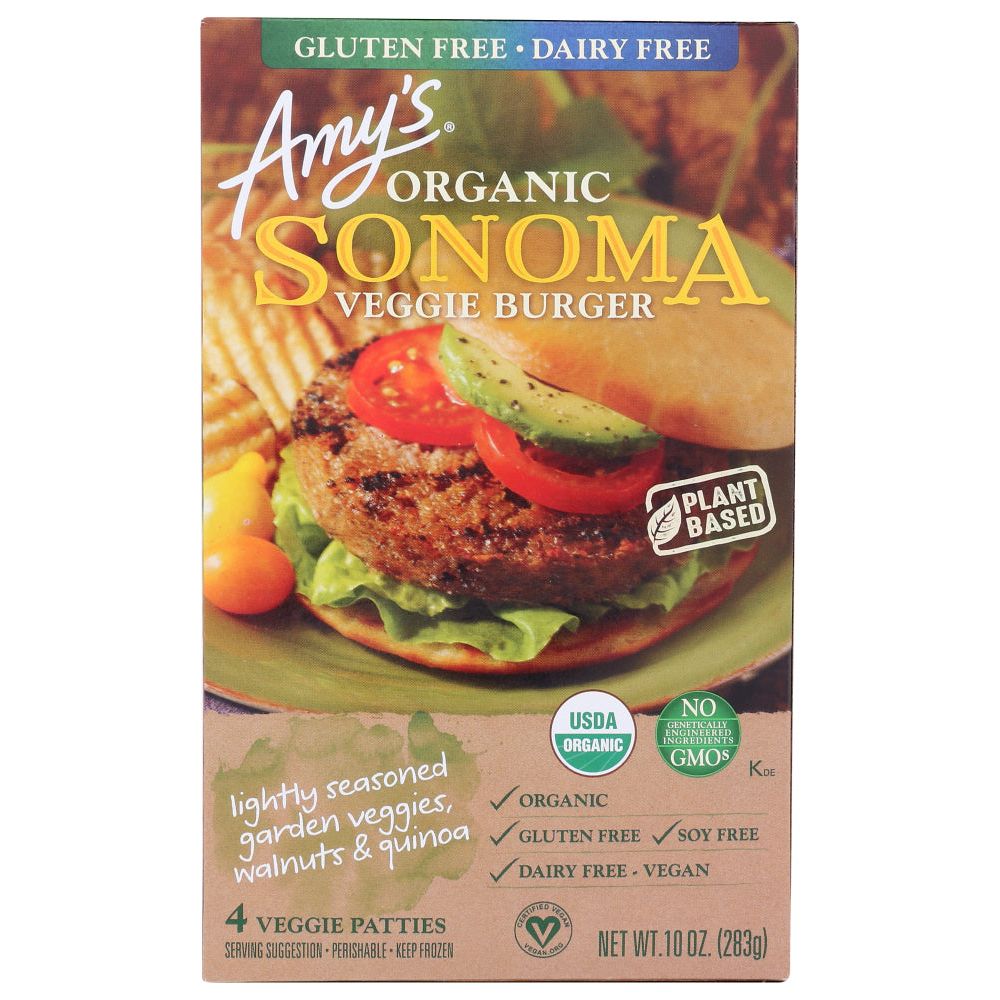 AMY'S: Gluten and Dairy Free Sonoma Veggie Burger, 10 oz - #tag1# - #tag2#
