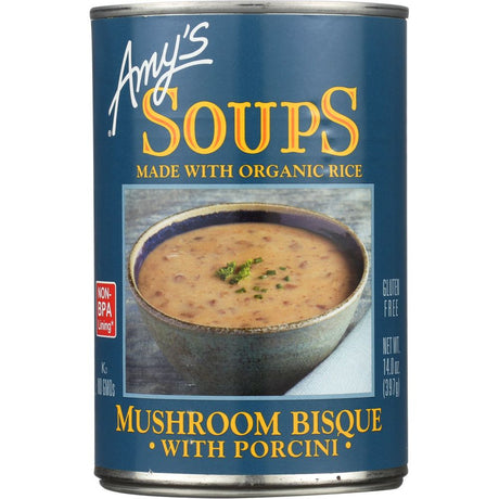 AMY'S: Mushroom Bisque with Porcini Soup, 14 oz - #tag1# - #tag2#