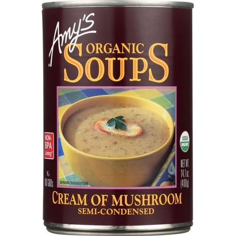 AMY'S: Organic Cream of Mushroom Soup Semi Condensed, 14.1 oz - #tag1# - #tag2#