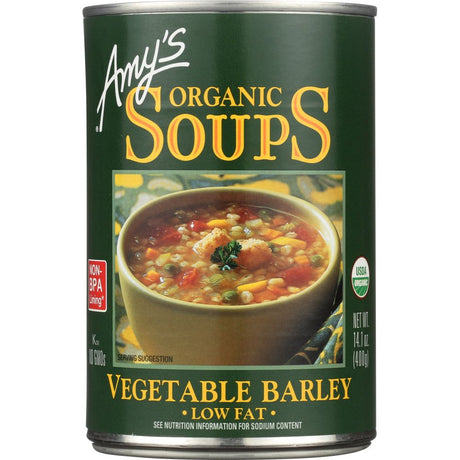 AMY'S: Organic Low Fat Vegetable Barley Soup, 14.1 oz - #tag1# - #tag2#